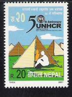 NEPAL 2001   UN High Commissioner For Refugees, 50th Anniv, UNHCR,  MNH(**) - Réfugiés