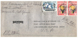 (PH 123) Malaya Selengor To USA Airmail Letter - 1960´s - Selangor