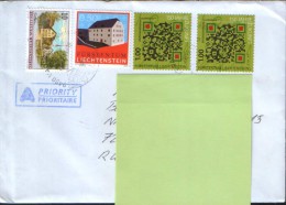 Liechtenstein - Priority Letter Circulated In 2011 From Balzers At Suceava,Romania -Franking " Rich " - Storia Postale