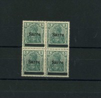 - SARRE 1920/35 . TIMBRES DE 1920 . NEUFS SANS CHARNIERE . BLOC DE 4 . - Nuevos