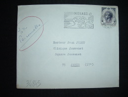 LETTRE POUR LA FRANCE TP RAINIER III 0,30 OBL.MEC.16-1-1965 MONTE CARLO - Briefe U. Dokumente