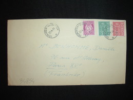 LETTRE POUR LA FRANCE TP 50 + TP 35 + TP 5 OBL.22.4.64 TRONDHEIM-ELGESATER - Brieven En Documenten