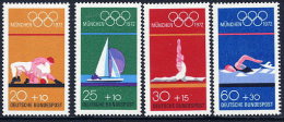 GERMANY 1972 Olympic Games, Munich  Set Of 4  MNH / **.  Michel 719-22 - Ongebruikt