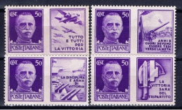 I+ Italien 1942 Mi 29-32 Mnh Kriegspropaganda - Propagande De Guerre