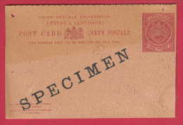 178038  / ANTIGUA AND BARBUDA - ANTIGUE ET BARBUDE - SPECIMENT - Stationery Entier Great Britain Grande-Bretagne - 1858-1960 Kolonie Van De Kroon