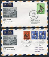 1970 Lufthansa Hungary Germany Budapest - Munich - Budapest First Flight Covers X 2 - Storia Postale