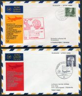 1971 Lufthansa Japan Germany Tokyo / Frankfurt First Flight Covers X 2 - Airmail