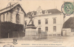 SERGINES HOTEL DE VILLE ET STATUE DE BLAISE RIGAULT - Sergines