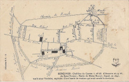 CPA RARE SERGINES CHEF LIEU DE CANTON CARTE GEOGRAPHIQUE - Sergines