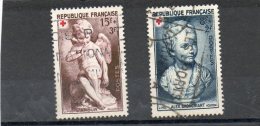 FRANCE     2 Timbres        1950     Y&T: 876 Et  877    Croix Rouge    Oblitérés - Altri & Non Classificati