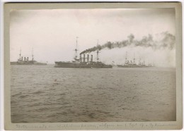 Foto Von Der Flottenparade Bei Wilhelmshaven, Aufgenommen Am 7.Sept.1907 V. Gg. Heinemann Auf Pappe - Barche