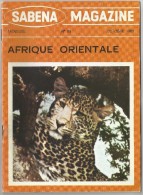 Sabena Magazine 1969 N° 88 Afrique Orientale Photos Kilimandjaro Flamants Roses Girafes Éléphants Buffle Lions Tambour - Aviation