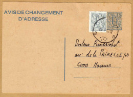 Carte Entier Postal Avis De Changement D'adresse - Adressenänderungen