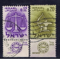 IL+ Israel 1961 Mi 230 232 TAB Tierkreiszeichen - Used Stamps (with Tabs)