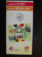 Boekje Postzegeluitgifte / Stamp Bulletin Cabo Verde 2001 - Belgica 2001 - Manneken Pis - Otros Libros