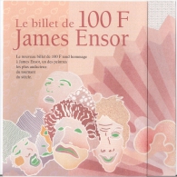 DEPLIANT (billet De 100 Francs Belges) Rendant Hommage à JAMES  ENSOR. - Other & Unclassified