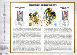 Feuillet Tirage Limité CEF 210 Championna Du Monde Cyclistes Gap Marseille Vélo Sport - Lettres & Documents