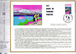 Feuillet Tirage Limité CEF 209 1972 Année Du Tourisme Pédestre Florac - Lettres & Documents