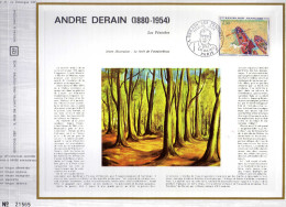 Feuillet Tirage Limité CEF 217 Peintre Peinture André Derain Les Péniches - Lettres & Documents