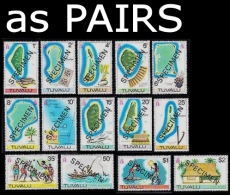 CV:182.00 TUVALU 1976 Islands And Fishing Boats SPECIMEN SHORT SET 4-BLOCKS:48 Stamps   [spécimen,Muster,muestra,saggio] - Isole