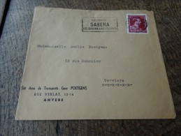 BE 1952- - - Sabena Luchtlijnen--eentalige Nederlandse-OBL Antwerpen - Werbestempel