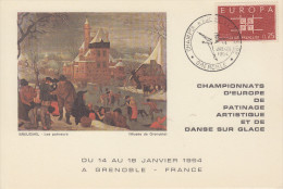 Carte  FRANCE   Championnats  D' Europe  De   Patinage  Artistique   GRENOBLE  1964 - Patinage Artistique