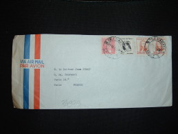 LETTRE PAR AVION POUR LA FRANCE TP TIRADENTES 200,00 X2 + TP ANITA GARIBADI 5 C + TP JOSE BONIFACIO 20,00 OBL.11-11-67 V - Storia Postale