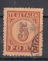 Nederland 1870 Nvph  P1 , Michel Nr 1, Portzegel 5 Ct. Gestempeld - Portomarken