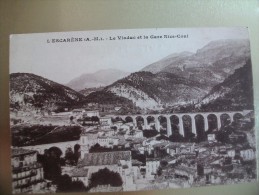 Carte Postale L'Escarène Le Viaduc Et La Gare Nice-Coni Non Circulée - L'Escarène