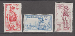 GUYANE  1941  N° 169 +170 +171   Neuf  X (trace De Charn..) - Ongebruikt