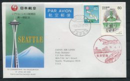 1983 Japan Air Lines JAL Tokyo - Seattle USA First Flight Cover - Poste Aérienne