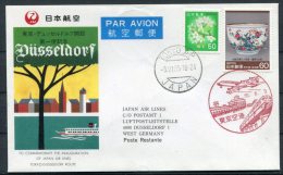 1985 Japan Air Lines JAL Tokyo - Dusseldorf Germany  First Flight Cover - Luchtpost