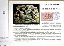 Feuillet Tirage Limité CEF 143 J.-B. Carpeaux Le Triomphe De Flore - Lettres & Documents
