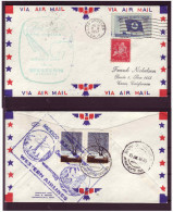 1957 United States Cover Poster Stamp Cinderella Seal Tied First Flight Mexico - Poststempel