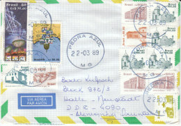 Brasilien 1989 MiNr. 2251, 2285, 2274 (3), 2240 (4), 2228, 2213, 2212, 2198 Auf Brief In Die DDR - Covers & Documents