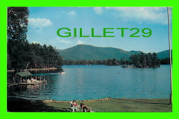 LAKE GEORGE, NY - LOVELY ALGONQUIN BAY - TRAVEL IN 1955 - PUB. BY DEAN COLOR SERVICE - - Lake George