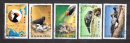 COREA  DPRK  N. 1502-1503-1504-1505-1506/US Lot Lotto - Picchio & Uccelli Scalatori