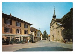 74 Frangy Carte RARE Non Voyagée Hotel De La Poste Et Eglise - Frangy