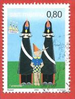 SAN MARINO USATO - 2004 - Favole - Collodi - Pinocchio - € 0,80 - S. 2003 - Usados