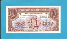 GREAT BRITAIN - 1 Pound - ND ( 1956 ) - Pick M 29 - UNC. - Canal SUEZ Crisis - Third Series - British Armed Forces - British Armed Forces & Special Vouchers