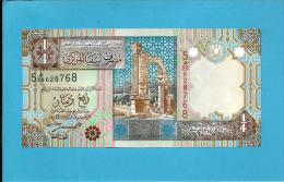 LIBYA - 1/4 Dinar - ( 2002 ) - P 62 -  UNC. - Sign. 4 - Series 5 -  See 2 Scans - Libië