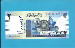 SUDAN - 2  SUDANESE POUNDS - 2006 - P 65 - UNC. - 2 Scans - Soedan