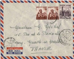 Egypte Egypt  France Lettre Avion Alexandrie Censure Cover Carta Brief Belege - Lettres & Documents