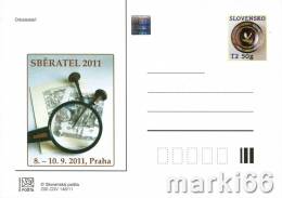 Slovakia - 2011 - Sberatel-2011 Fair In Prague  - Official Postcard With Original Stamp And Hologram - Cartes Postales