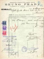 COMO-2-3-1944-DITTA BRUNO PRADA-LABORATORIO RIPRODUZIONI DISEGNI TECNICI-FATTURA - Revenue Stamps