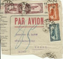 Fragment Par Avion Casablanca - Vichy (France) 1926 - Storia Postale