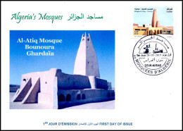 ARGELIA FDC - Islam - Mosque Mosquee Moschea Moschee Mezquita Bounoura Ghardaïa Ibadism - Mosquées & Synagogues