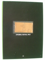 Staffa Is., UK (local) Egypt Pharaoh Tutankhamun - 23K Gold Foil - Anubis, Royal Pet (chacal Or Fox ?) - Arqueología