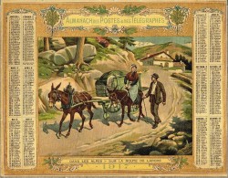 Almanach POSTES TELEGRAPHES 1917 _ DANS LES ALPES - SUR LA ROUTE DE LARCHE _ Reproduction - Grand Format : 1901-20