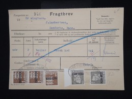 DANEMARK - Timbres Surchargés  " Postf Aerge " Sur Document En 1962 - - à Voir - Lot P8046 - Briefe U. Dokumente